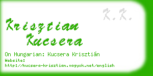 krisztian kucsera business card